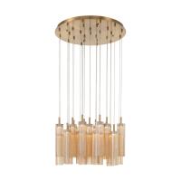 LED Pendant by Crystorama - Addis Collection, Aged Brass Finish - ADD-415-AG-AM