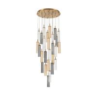LED Pendant by Crystorama - Addis Collection, Aged Brass Finish - ADD-415-AG-AU