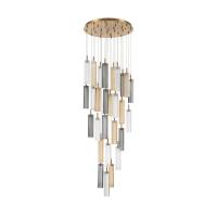 LED Pendant by Crystorama - Addis Collection, Aged Brass Finish - ADD-415-AG-AU