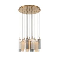 LED Pendant by Crystorama - Addis Collection, Aged Brass Finish - ADD-415-AG-AU