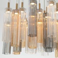 LED Pendant by Crystorama - Addis Collection, Aged Brass Finish - ADD-415-AG-AU