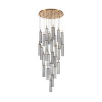 LED Pendant by Crystorama - Addis Collection, Aged Brass Finish - ADD-415-AG-SM