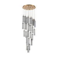 LED Pendant by Crystorama - Addis Collection, Aged Brass Finish - ADD-415-AG-SM