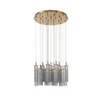 LED Pendant by Crystorama - Addis Collection, Aged Brass Finish - ADD-415-AG-SM