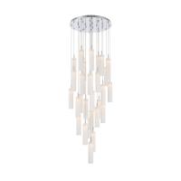 LED Pendant by Crystorama - Addis Collection, Polished Chrome Finish - ADD-415-CH-WH
