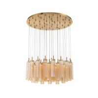 LED Pendant by Crystorama - Addis Collection, Aged Brass Finish - ADD-423-AG-AM