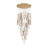 LED Pendant by Crystorama - Addis Collection, Aged Brass Finish - ADD-423-AG-AU