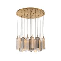 LED Pendant by Crystorama - Addis Collection, Aged Brass Finish - ADD-423-AG-AU