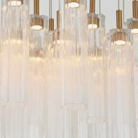 LED Pendant by Crystorama - Addis Collection, Aged Brass Finish - ADD-423-AG-CL