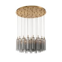 LED Pendant by Crystorama - Addis Collection, Aged Brass Finish - ADD-423-AG-SM