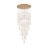LED Pendant by Crystorama - Addis Collection, Aged Brass Finish - ADD-423-AG-WH