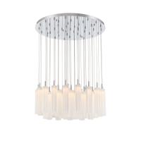 LED Pendant by Crystorama - Addis Collection, Polished Chrome Finish - ADD-423-CH-WH