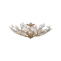 Four Light Semi Flush Mount by Crystorama - Bridget Collection, Soft Gold Finish - BGT-330-SG-CL