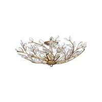 Four Light Semi Flush Mount by Crystorama - Bridget Collection, Soft Gold Finish - BGT-330-SG-CL