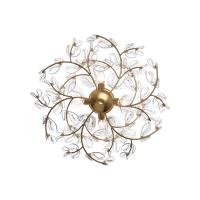 Four Light Semi Flush Mount by Crystorama - Bridget Collection, Soft Gold Finish - BGT-330-SG-CL