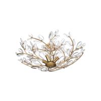 Four Light Semi Flush Mount by Crystorama - Bridget Collection, Soft Gold Finish - BGT-330-SG-CL