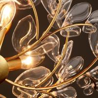 Four Light Semi Flush Mount by Crystorama - Bridget Collection, Soft Gold Finish - BGT-330-SG-CL