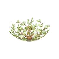 Four Light Semi Flush Mount by Crystorama - Bridget Collection, Soft Gold Finish - BGT-330-SG-GR