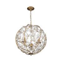 Three Light Chandelier by Crystorama - Bridget Collection, Soft Gold Finish - BGT-334-SG-CL