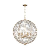 Six Light Chandelier by Crystorama - Bridget Collection, Soft Gold Finish - BGT-335-SG-CL
