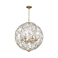 Six Light Chandelier by Crystorama - Bridget Collection, Soft Gold Finish - BGT-335-SG-CL