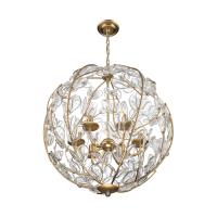 Six Light Chandelier by Crystorama - Bridget Collection, Soft Gold Finish - BGT-335-SG-CL