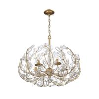 Five Light Chandelier by Crystorama - Bridget Collection, Soft Gold Finish - BGT-336-SG-CL
