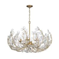 Six Light Chandelier by Crystorama - Bridget Collection, Soft Gold Finish - BGT-338-SG-CL