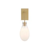One Light Wall Sconce by Crystorama - Davis Collection, Modern Gold Finish - DAV-6001-MG