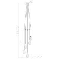 LED Pendant by Crystorama - Davis Collection, Modern Gold Finish - DAV-6005-MG