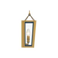 Two Light Wall Sconce by Crystorama - Herrick Collection, Luxe Gold + Navy Finish - HRK-2501-LG-NY