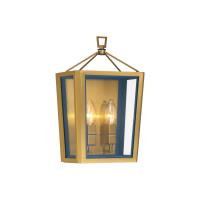 Two Light Wall Sconce by Crystorama - Herrick Collection, Luxe Gold + Navy Finish - HRK-2501-LG-NY