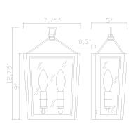 Two Light Wall Sconce by Crystorama - Herrick Collection, Luxe Gold + Navy Finish - HRK-2501-LG-NY