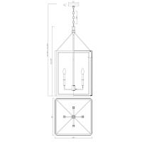 Four Light Chandelier by Crystorama - Herrick Collection, Luxe Gold + Navy Finish - HRK-2508-LG-NY