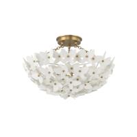 Three Light Semi Flush Mount by Crystorama - Killian Collection, Luxe Gold Finish - KLN-5200-LG