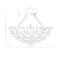 Three Light Semi Flush Mount by Crystorama - Killian Collection, Luxe Gold Finish - KLN-5200-LG