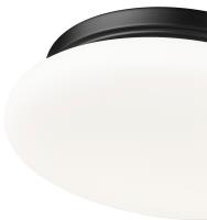 LED Flush Mount by Z-Lite - Soleil Collection, Matte Black Finish - 1025F12-MB-LED