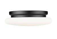 LED Flush Mount by Z-Lite - Soleil Collection, Matte Black Finish - 1025F12-MB-LED