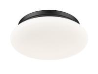 LED Flush Mount by Z-Lite - Soleil Collection, Matte Black Finish - 1025F12-MB-LED