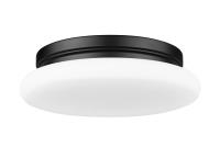 LED Flush Mount by Z-Lite - Soleil Collection, Matte Black Finish - 1025F12-MB-LED