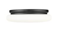 LED Flush Mount by Z-Lite - Soleil Collection, Matte Black Finish - 1025F16-MB-LED