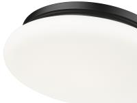 LED Flush Mount by Z-Lite - Soleil Collection, Matte Black Finish - 1025F16-MB-LED