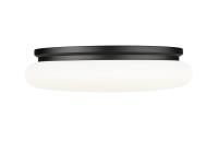 LED Flush Mount by Z-Lite - Soleil Collection, Matte Black Finish - 1025F20-MB-LED