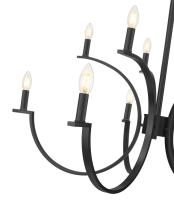 Ten Light Chandelier by Z-Lite - Cordelia Collection, Matte Black Finish - 2016-10MB