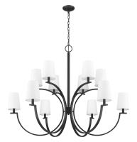 12 Light Chandelier by Z-Lite - Cordelia Collection, Matte Black Finish - 2016-12MB
