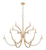 12 Light Chandelier by Z-Lite - Cordelia Collection, Modern Gold Finish - 2016-12MGLD