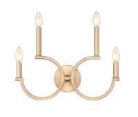 Four Light Wall Sconce by Z-Lite - Cordelia Collection, Modern Gold Finish - 2016-4S-MGLD
