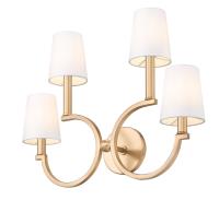 Four Light Wall Sconce by Z-Lite - Cordelia Collection, Modern Gold Finish - 2016-4S-MGLD
