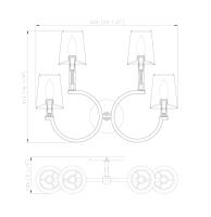 Four Light Wall Sconce by Z-Lite - Cordelia Collection, Modern Gold Finish - 2016-4S-MGLD