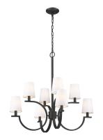 Eight Light Chandelier by Z-Lite - Cordelia Collection, Matte Black Finish - 2016-8MB